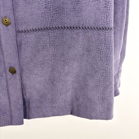 Alfred Dunner Women’s Purple Button Up Jacket 10 Petite Vintage - Picture 4 of 5